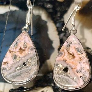 Rhodochrosite - Healer Stone Earrings 1 7/8”